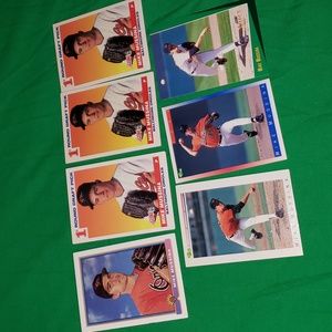 Mike Mussina 7 Baseball Trading Cards Includes Rookie Cards MLB Baltimore Oriole